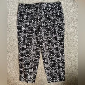 Alfani Black and White Patterned Pants